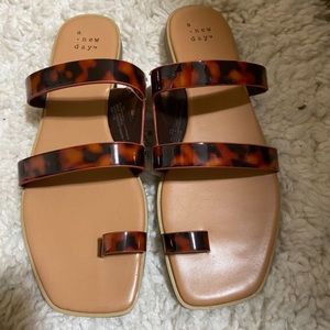 Tortoise shell sandals